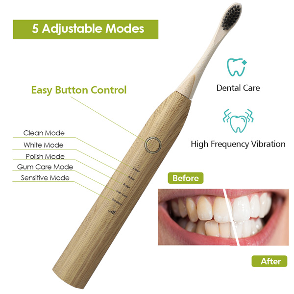 Eco Friendly Manufacturer supply Wireless charging OEM biodegradable electric toothbrush (1)