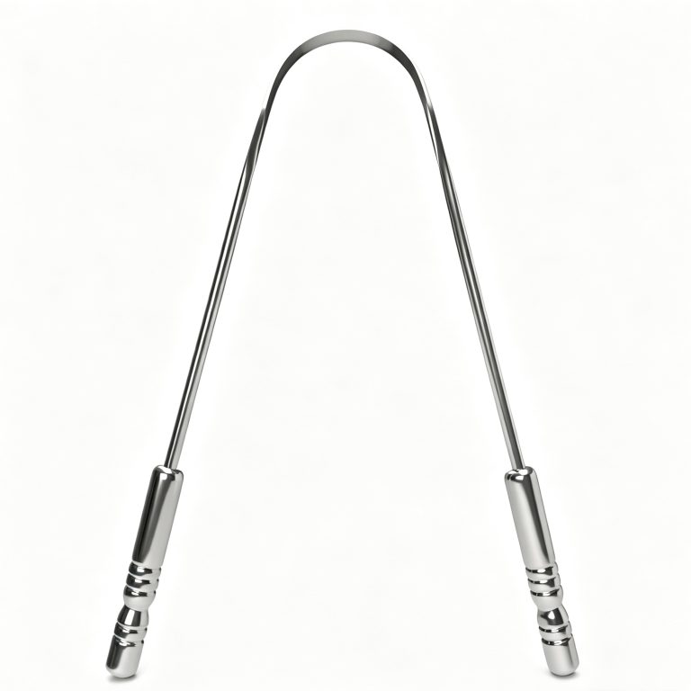 Convenient Stainless Steel Tongue Scraper