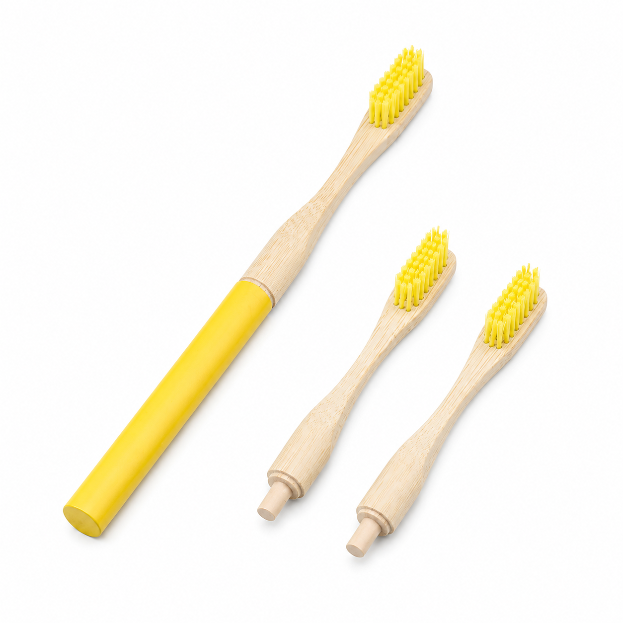 plant based castor oil bristle bamboo toothbrush heads