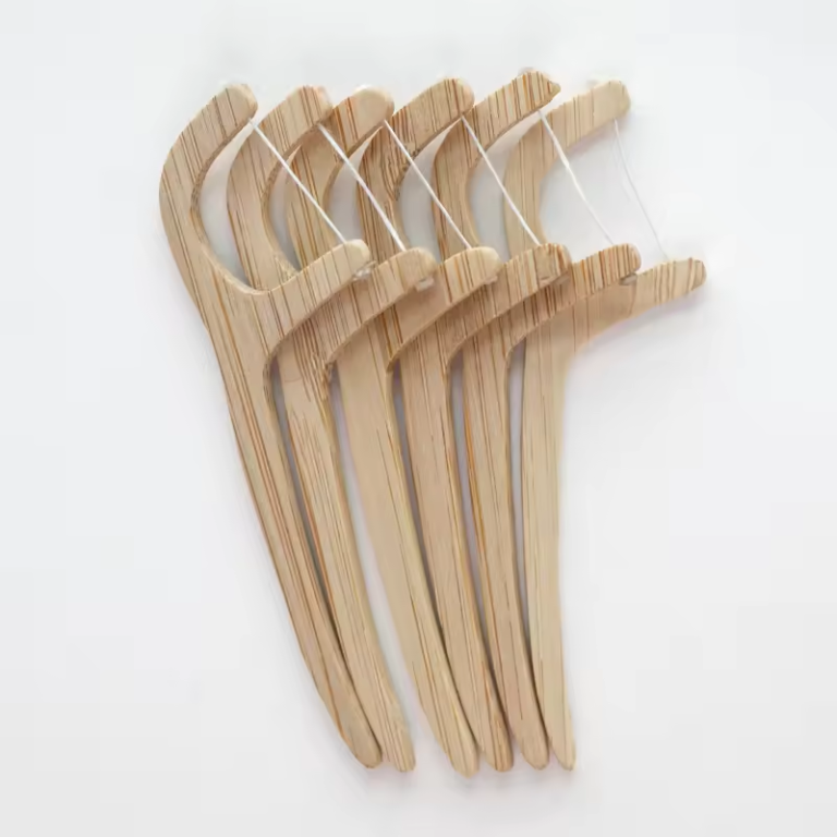 Bamboo Mint Flavor Dental Floss Picks For Home