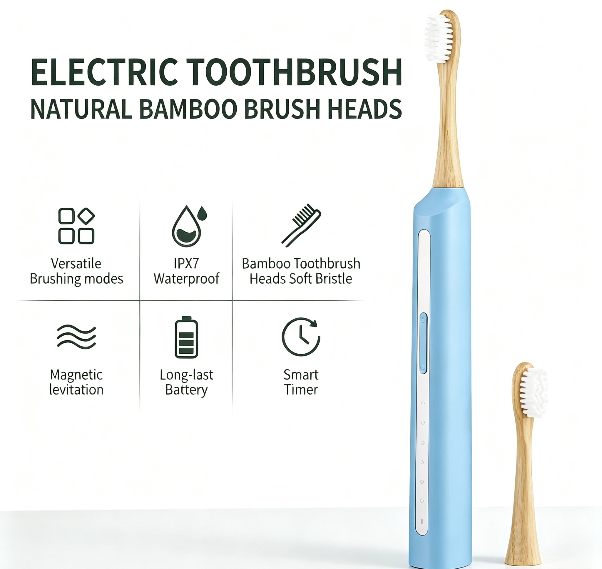 Castor oil bristles electric toothbrush