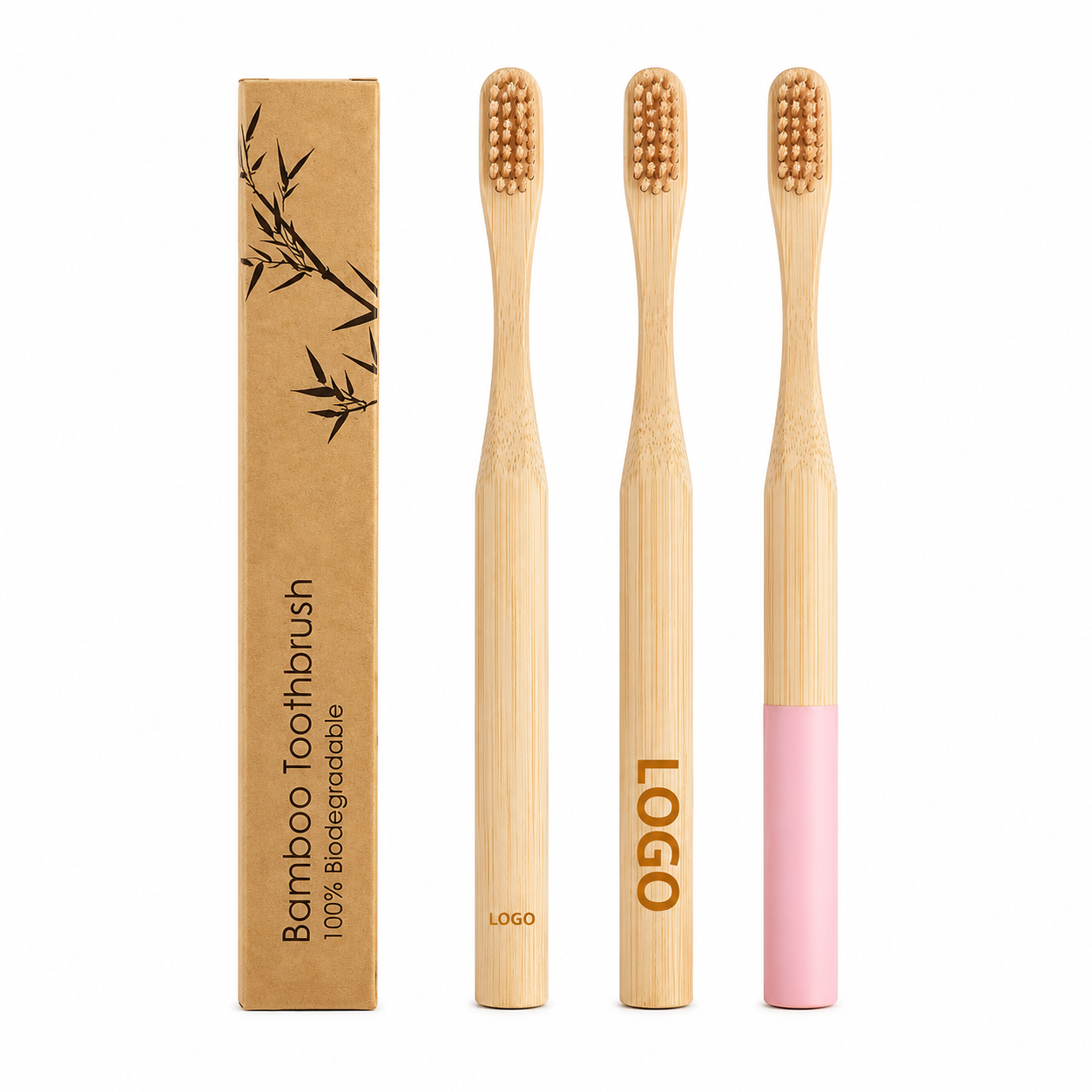Soft bristles bamboo toothbrushes for sensitive teeth