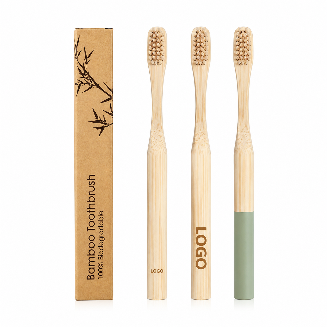 Wholesale soft bristles bamboo toothbrushes