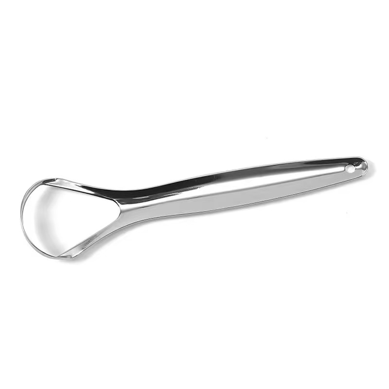 ergonomic handle medical grade tongue scraper