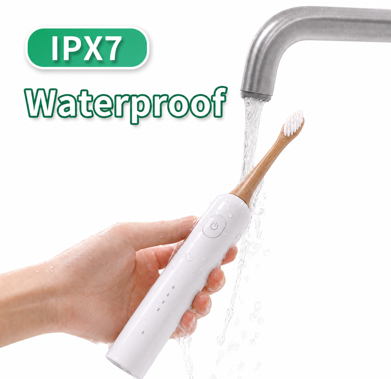 IPX7 Waterproof Wave Sonic Toothbrush