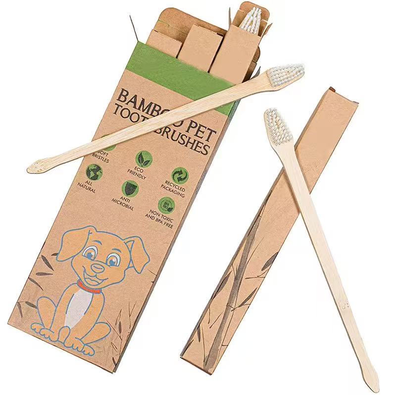 private label bamboo toothbrush for dogs