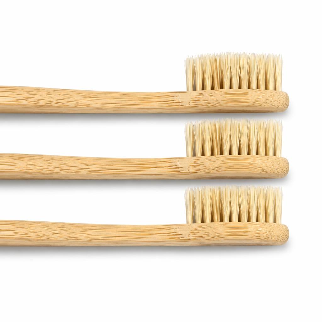 Flat-profile handle Bamboo Toothbrush