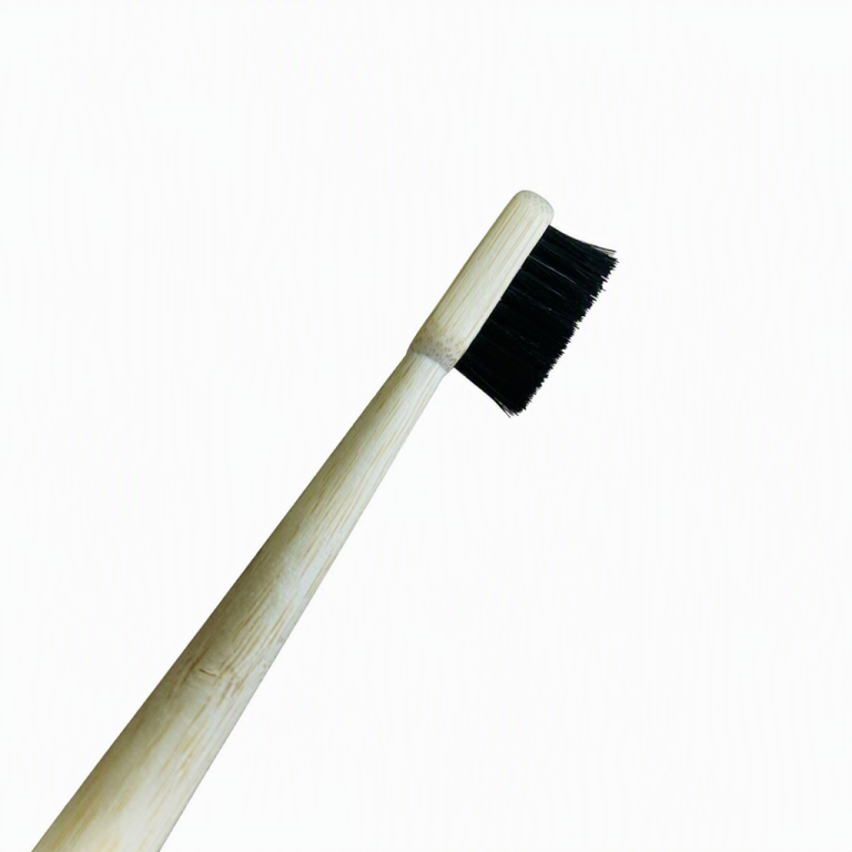 Bleached horsehair soft bristled toothbrush